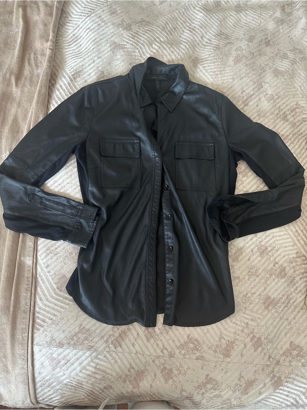 Black Long Sleeve Shirt Jacket